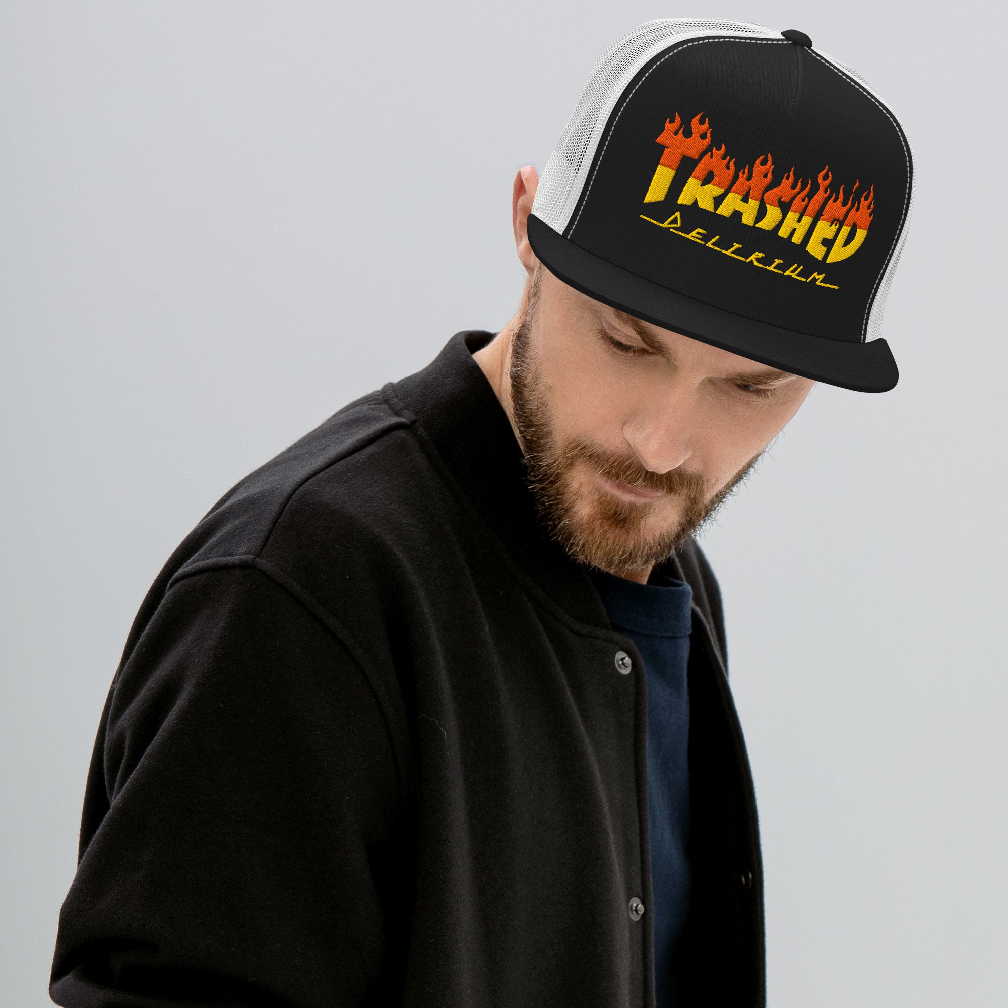 Delirium Trashed Embroidery Trucker Cap